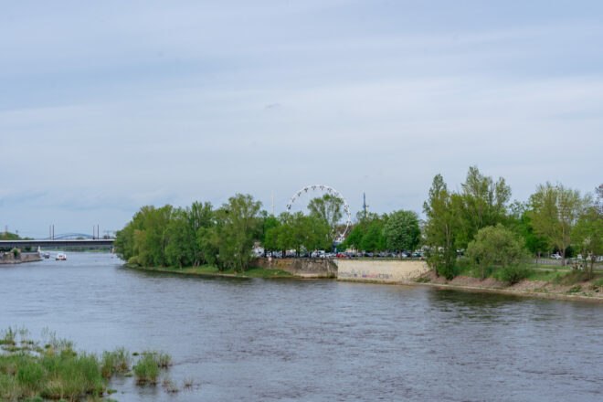 Blick auf die Elbe bei Magdeburg